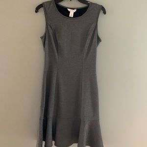 NWT Heather Grey Dress with Flounce Hem